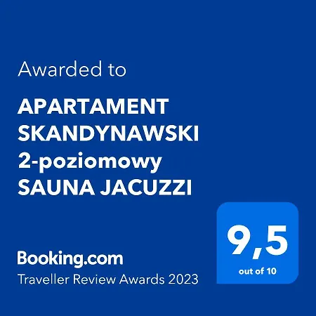 Skandynawski 2-poziomowy Sauna Jacuzzi Lägenhet *